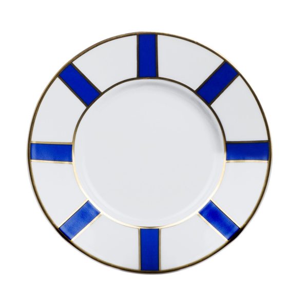 Tazza tè  con piatto  "Le Righe" blu