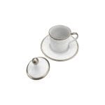 Tazza Caffè con tappo filo Platino