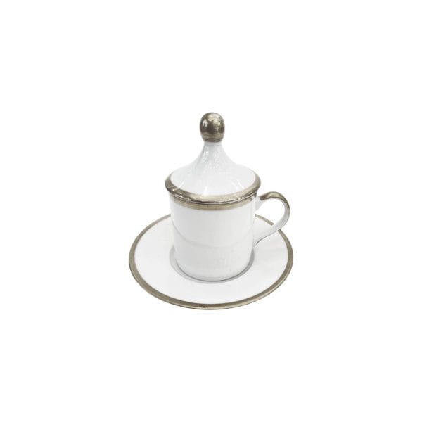 Tazza Caffè con tappo filo Platino
