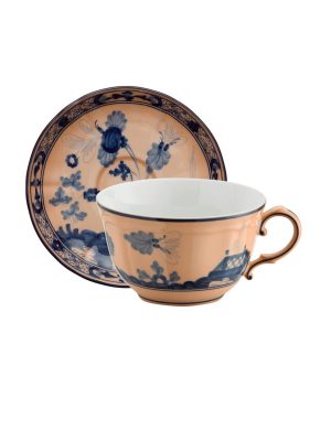 Tazza Tè Con Piattino Cipria Oriente Italiano