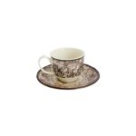 Tazza caffè con piattino Old England Marrone