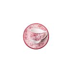 Tazza caffè con piattino Old England Rosso