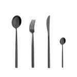 4-Piece Cutlery Set Modern Black