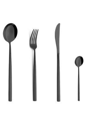 Set Posate 4 Pezzi Modern Black