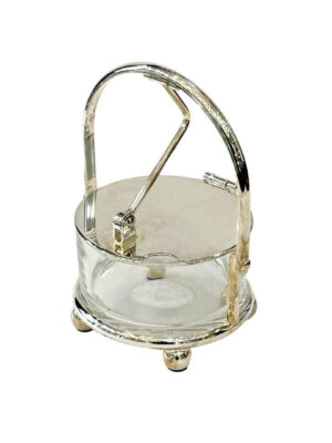 Silver-Plated Cheese Server with Feet