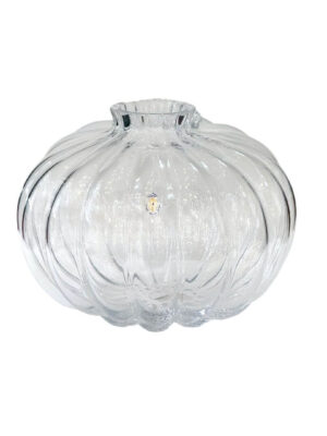 Transparent Blown Murano Glass Vase
