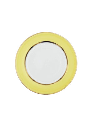 Piatto Piano Liscio Bouquet Giallo Pastello