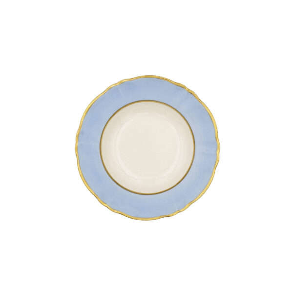 Ornate Deep Plate Bouquet Pastel Blue