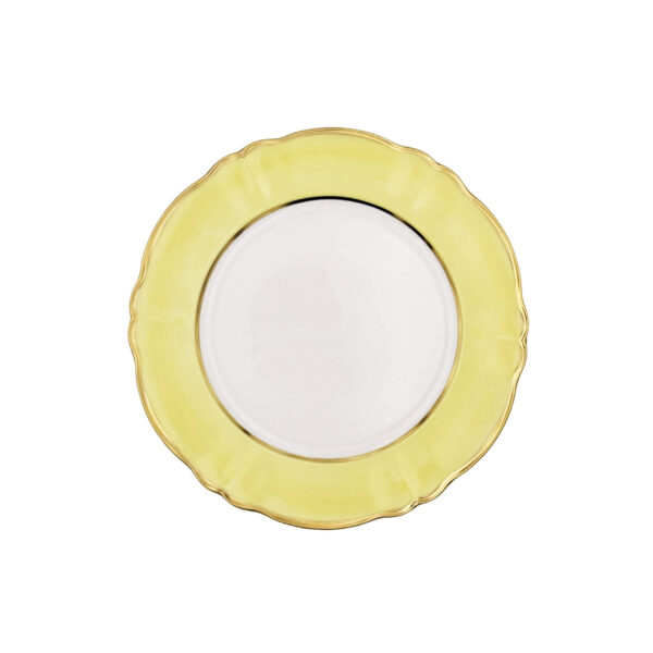 Sottopiatto Ornato Bouquet Giallo Pastello