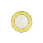 Piatto Piano Ornato Bouquet Giallo Pastello