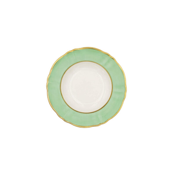 Piatto Fondo Ornato Bouquet Verde Pastello