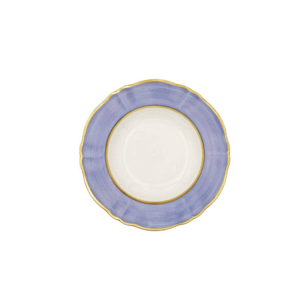 Piatto Fondo Ornato Bouquet Viola Pastello