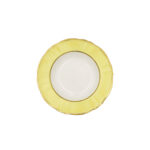 Deep Plate Decorated Bouquet Pastel Yellow