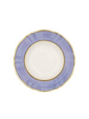 Piatto Fondo Ornato Bouquet Viola Pastello