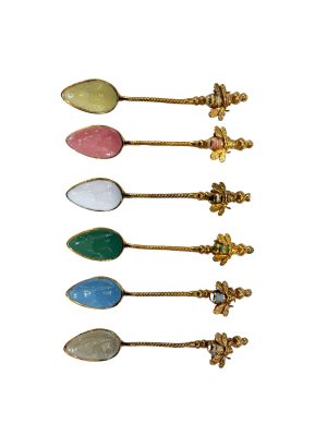 Set 6 Cucchiaini Colorati Assortiti con Decorazione Ape