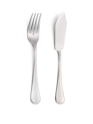 Fish Serving Set in English Steel