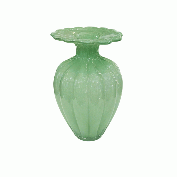 Vaso in Pasta di Vetro Verde